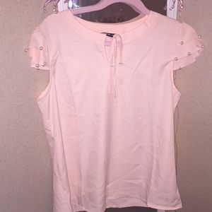 SheIn pink pearl top